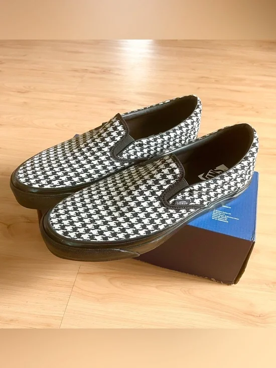 Vans Premium Classic Slip-On
Shoe Houndstooth Black /
White Women 10.0 Mens 8.5 - Picture 6 of 12